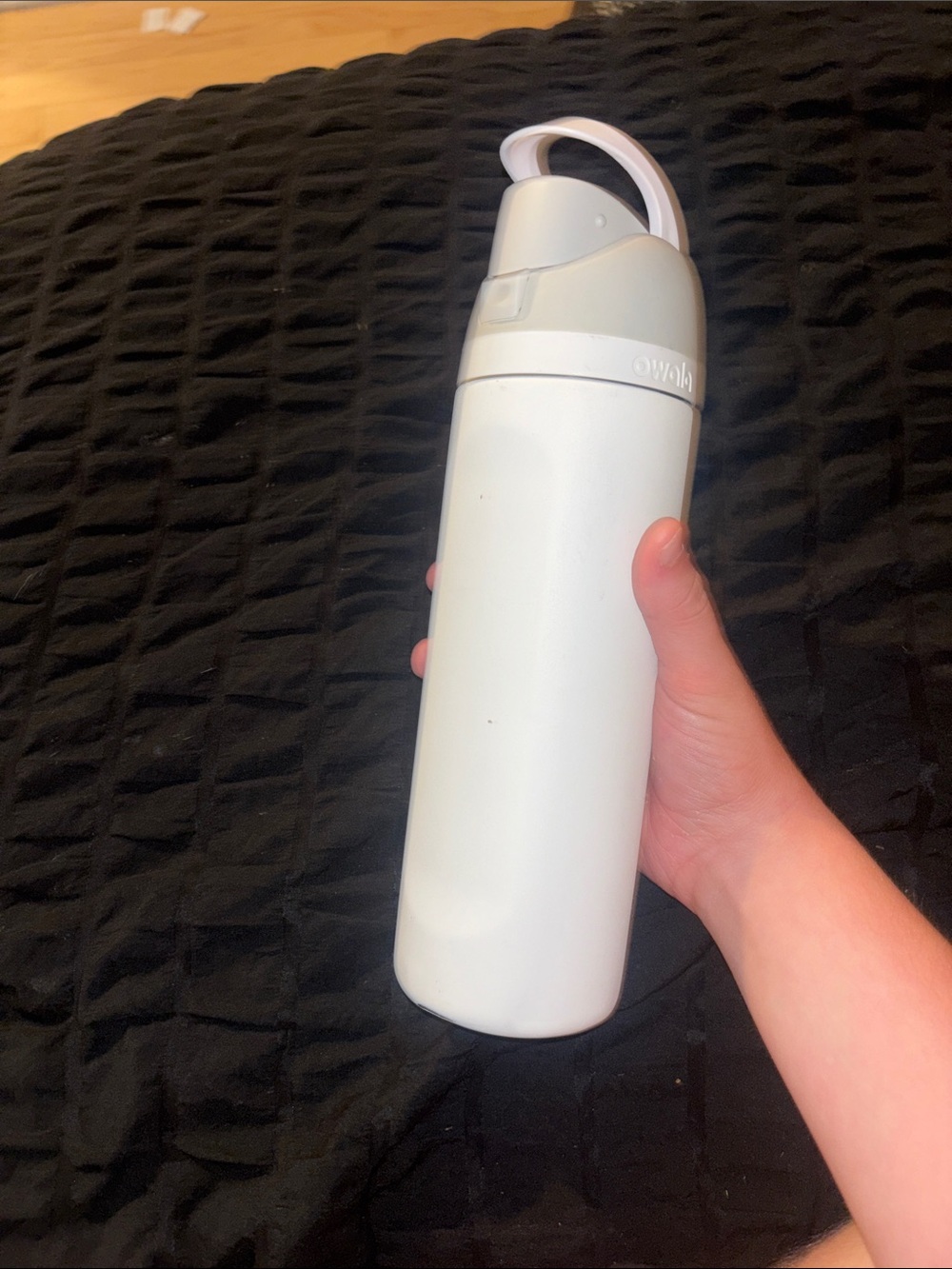 Owala FreeSip Stainless Steel Water Bottle, 24oz, Shy Marshmallow White